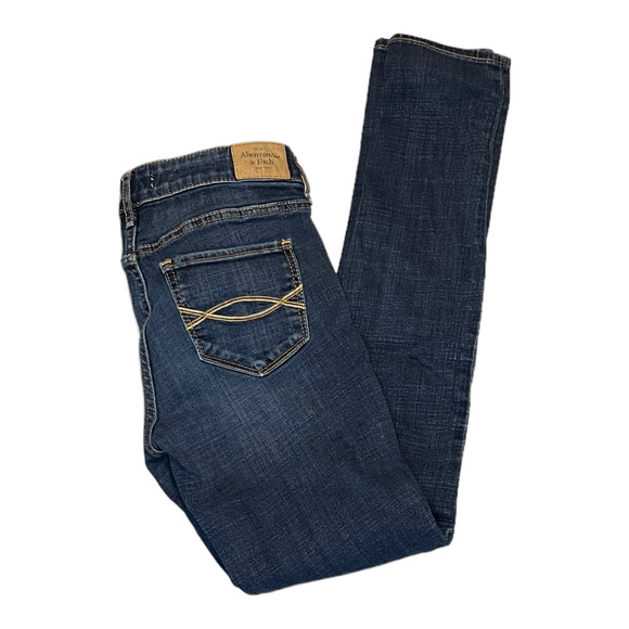 Abercrombie Fitch Jeans Womens Size 2 Inseam 36.5 Skinny Dark Wash Denim - Picture 3 of 8